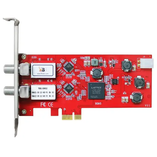 DVB-S2/-S Dual Tuner, PCIe Satellite TV Card (LP), TBS-6902